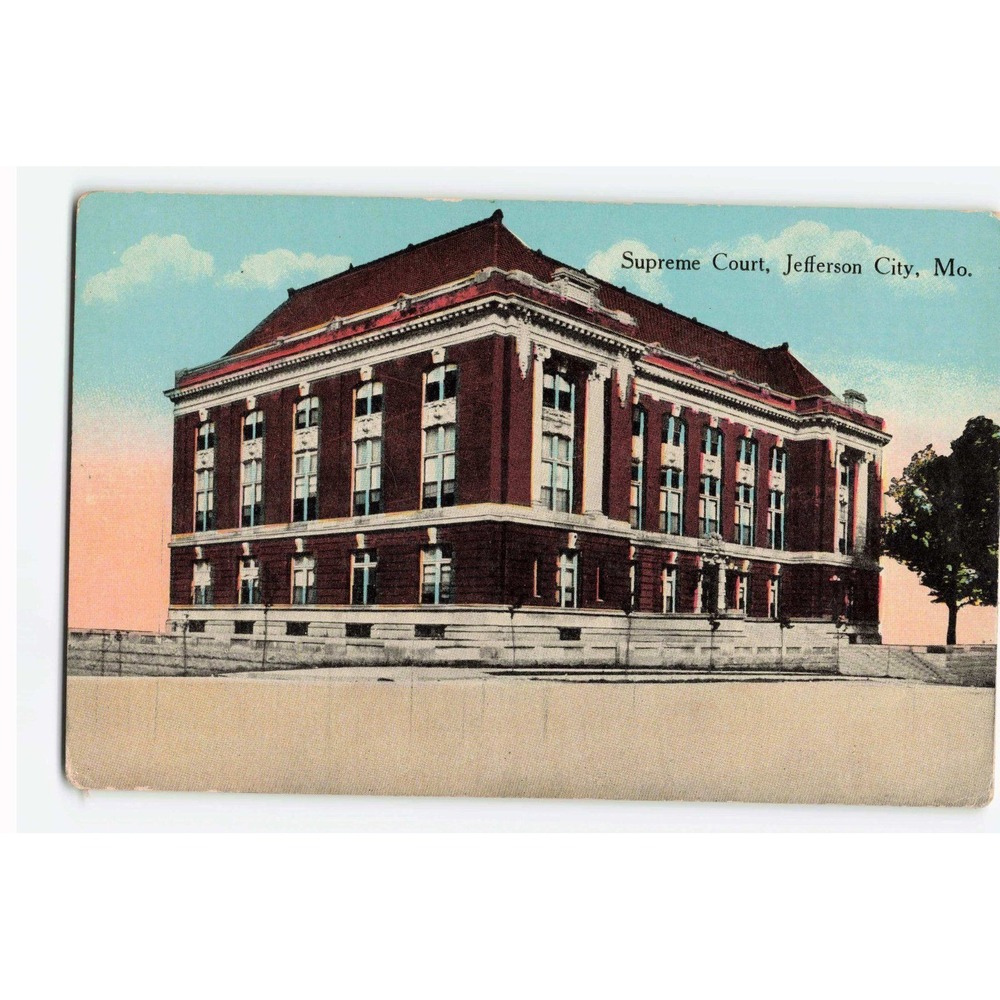 Vintage Supreme Court Jefferson City Missouri Postcard SH Kress Co Plate 3211